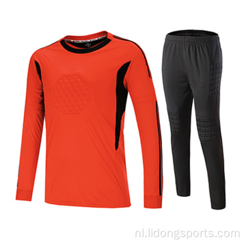 Groothandel nieuwe stijl voetbal doelman jersey set